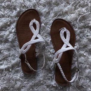 White sandals